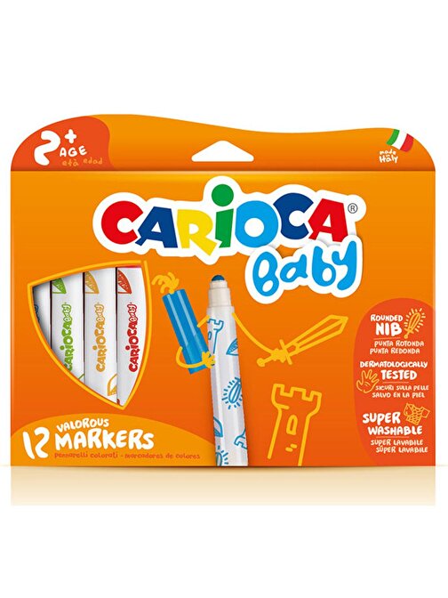 Carioca Baby Jumbo 12'li Yıkanabilir Keçeli Boya Kalemi
