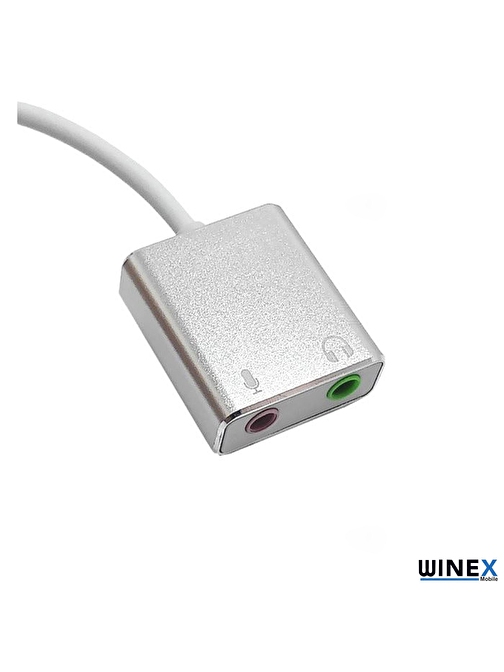 Winex 3.5mm Type-C to 3.5mm Aux ve Mikrofon Dönüştürücü Adaptör