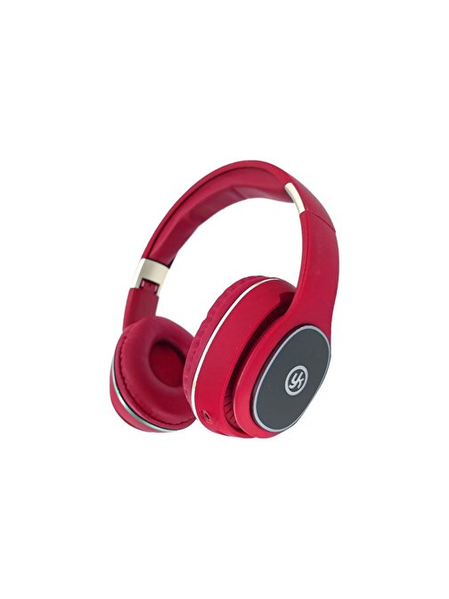 Winex Yk Kablosuz Silikonlu Kulak Üstü Bluetooth Kulaklık Kırmızı