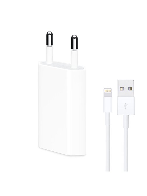 Winex iPhone Uyumlu USB To Lightning Kablolu Şarj Aleti Seti Beyaz 1 mt