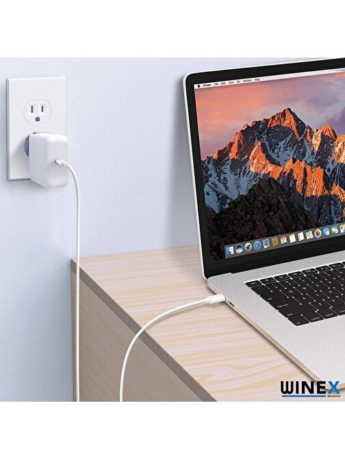 Winex 3V 2.9A Type-C 30W Kablolu Macbook Pro Şarj Cihazı 2 mt