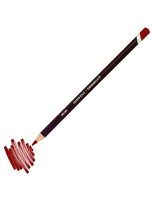 Derwent C540 Coloursoft Pencil Yumuşak Kuru Boya Kalemi Tekli Kırmızı