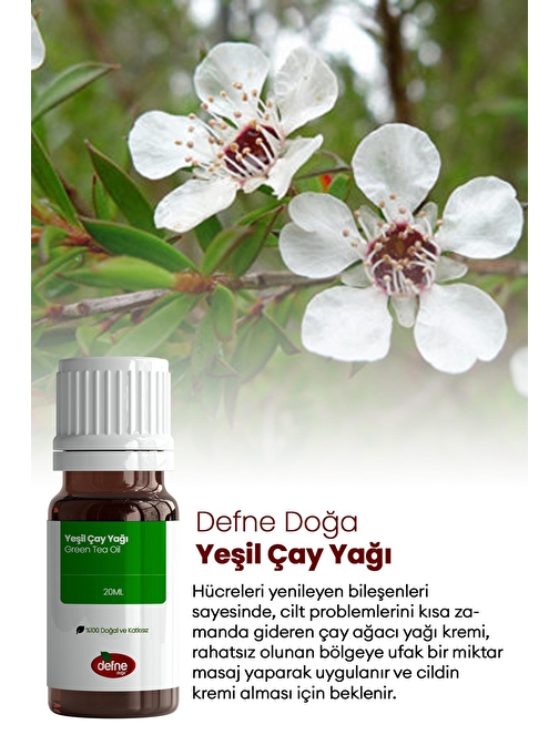 Defne Doğa Yeşil Çay Yağı 20 ml