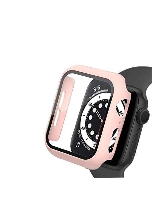 Binano Apple Watch 44 mm Sense Kasa Ve Ekran Koruyucu Pudra
