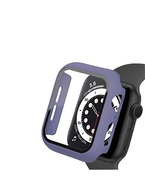 Binano Apple Watch 44 mm Sense Kasa Ve Ekran Koruyucu Lila