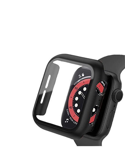 Binano Apple Watch 42 mm Sense Kasa Ve Ekran Koruyucu Siyah