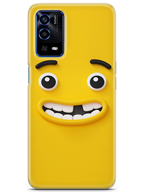 Lopard Oppo A55 4G Uyumlu Kılıf Smile 01 Kapak Rahat Yüz