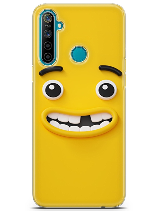 Lopard Realme 5i Uyumlu Kılıf Smile 01 Kapak Rahat Yüz