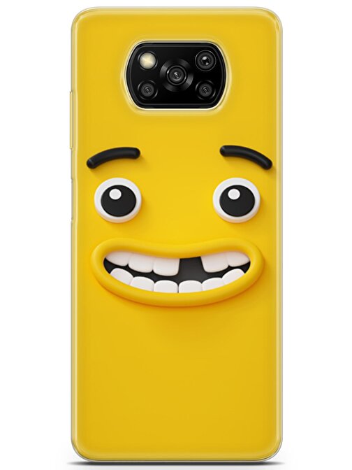 Lopard Xiaomi Poco X3 Pro Uyumlu Kılıf Smile 01 Kapak Rahat Yüz
