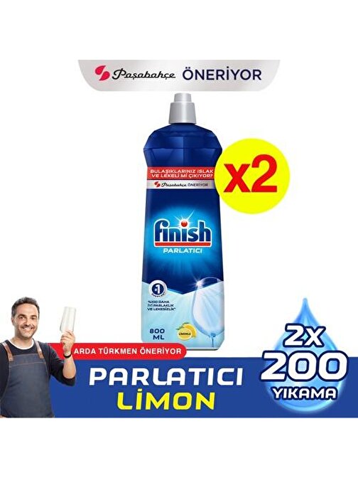 Finish Bulaşık Makinesi Parlatıcı Limonlu 800 Ml X 2 Adet