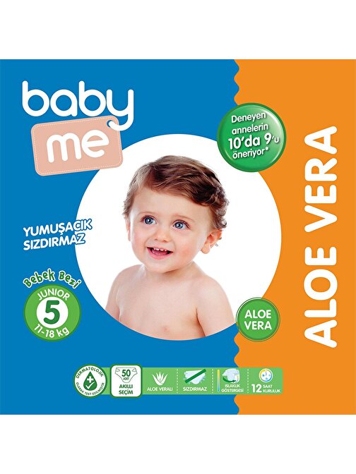 Baby Me Aloe Vera 5 Numara Bebek Bezi 50 Adet