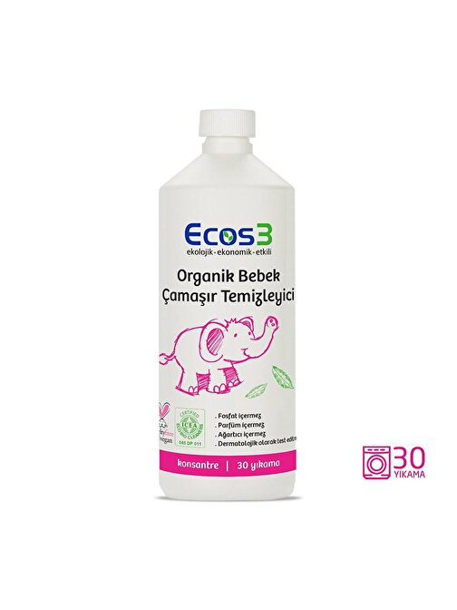 Ecos3 Hipoalerjenik Sıvı Yenidoğan Bebek Çamaşır Temizleyici 1050 ml
