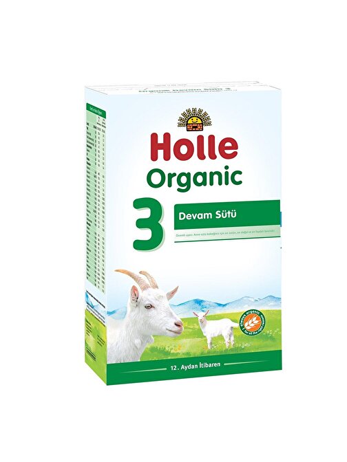 Holle 3 Organik Keçi Sütü Devam Formülü 400 gr 12+ Ay