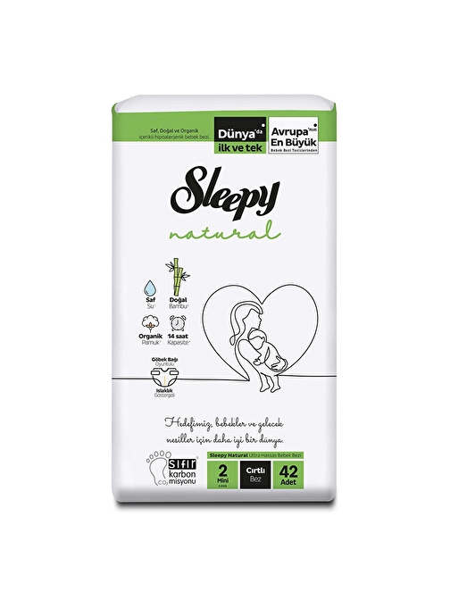 Sleepy Natural 3 - 6 kg 2 Numara Bebek Bezi 42 Adet