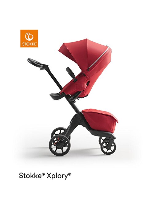 Stokke Stokke Xplory X Tek Yönlü Yıkanabilir Kumaş Tekli Bebek Arabası Kırmızı