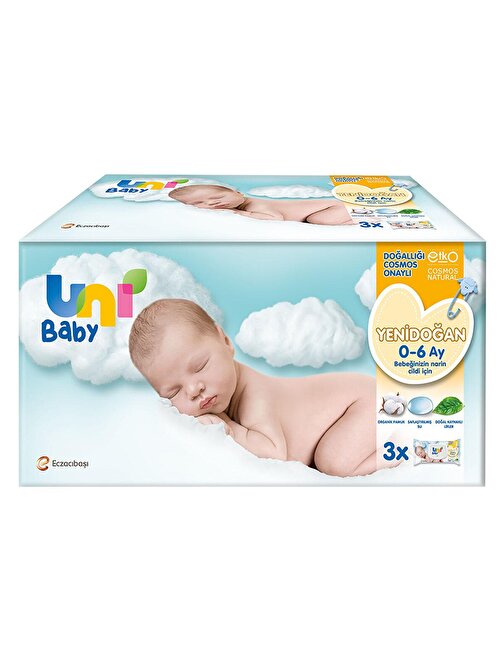 Uni Baby Islak Havlu Yeni Doğan 3 x 40'lı