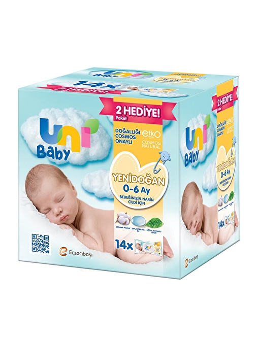 Uni Baby Yenidoğan Islak Mendil 14 x 40 Adet