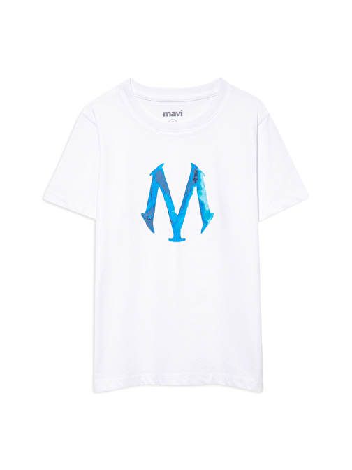 Mavi - Mavi Logo Baskılı Beyaz Tişört 6610063-620