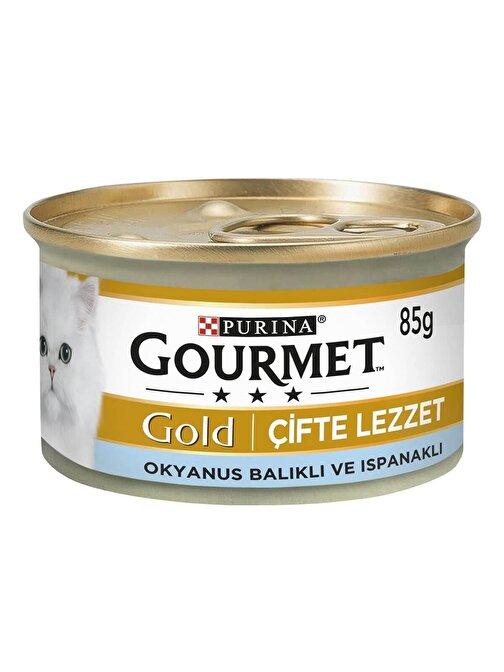 Gourmet Gold Çifte Lezzet Okyanus Balıklı Sebzeli Yetişkin Kedi Konservesi 85 Gr