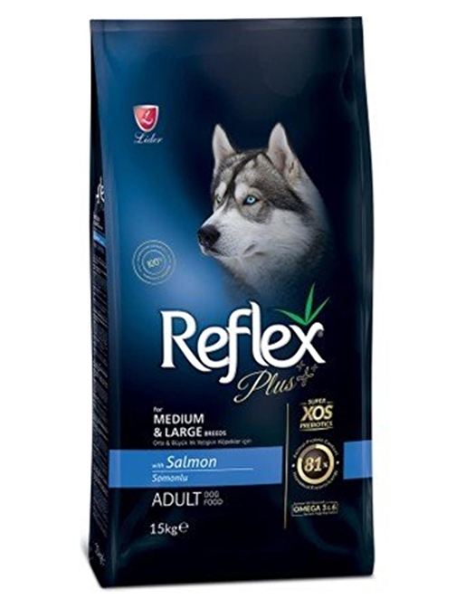 Reflex Plus Somonlu Orta Ve Büyük Irk Yetişkin Köpek Maması 15 Kg