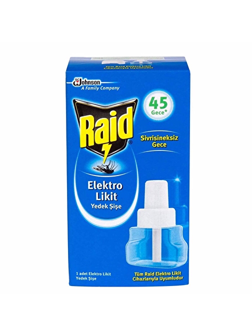 Raid Elektrolikit Sivrisineksiz 45 Gece Yedek Şişe 27.4 ml