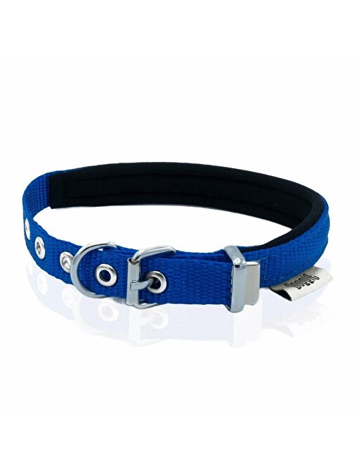 Doggie Comfort Yumuşak Dokuma Köpek Boyun Tasması S 1.5X20-25cm Royal Mavi