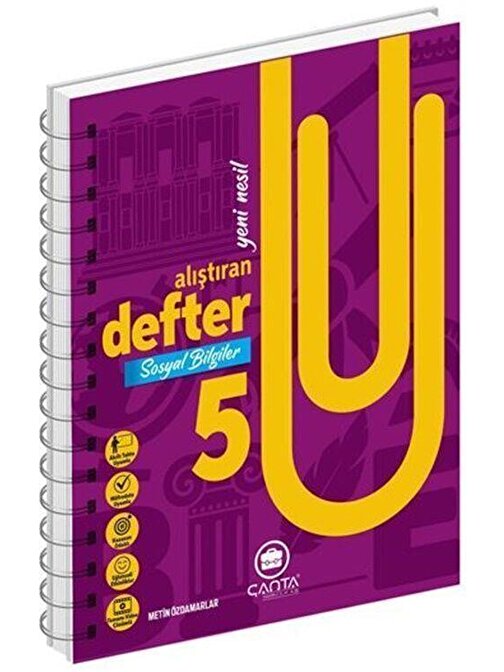 Çanta Yayınları 5. Sınıf Sosyal Bilgiler Okula Yardımcı Öğreten Defter