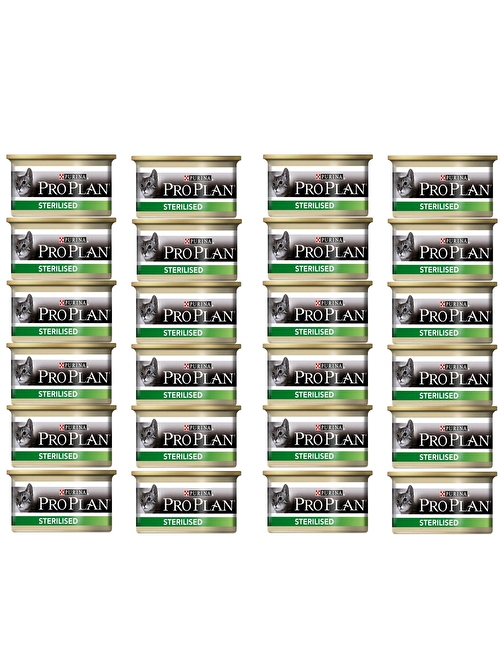 Proplan Sterilised Somonlu Kedi Konservesi 85 Gr 24 Adet