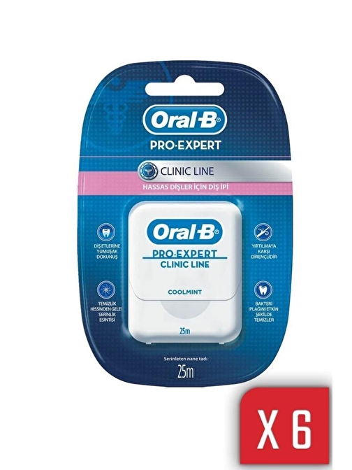 Oral-B Pro-E x pert Clinic Line Rulo Diş İpi 6 x 25 m