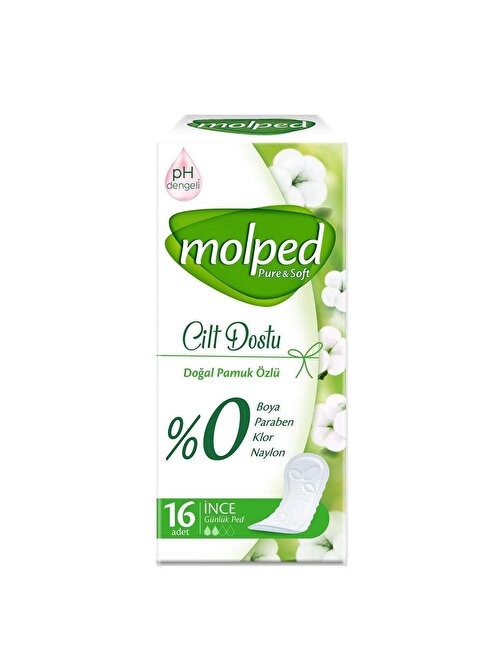 Molped Pure Soft İnce Günlük Hijyenik Ped 16 Adet