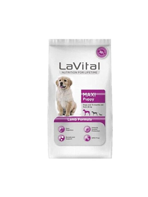 La Vital Maxi Puppy Kuzu Etli Büyük Irk Yavru Köpek Maması 3 Kg