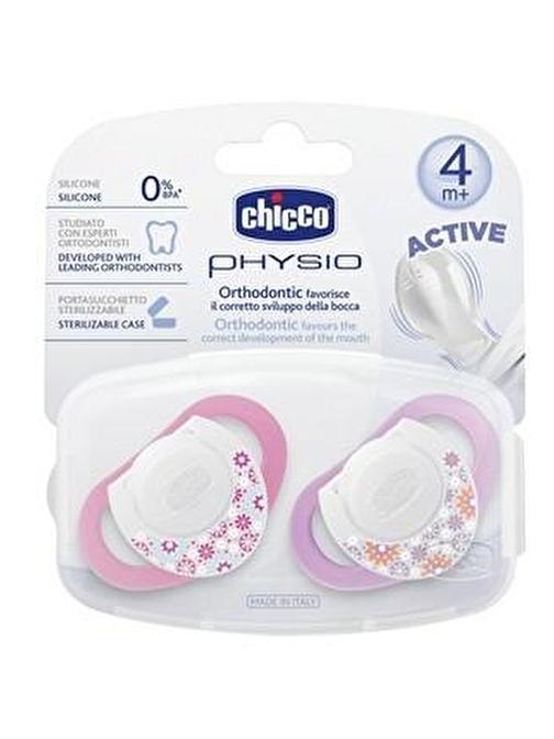 Chicco Physio Damaklı Silikon Emzik Pembe 4 Ay+