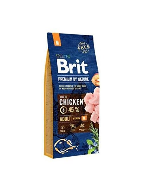 Brit Premium By Nature Medium Adult Chicken - 15 Kg