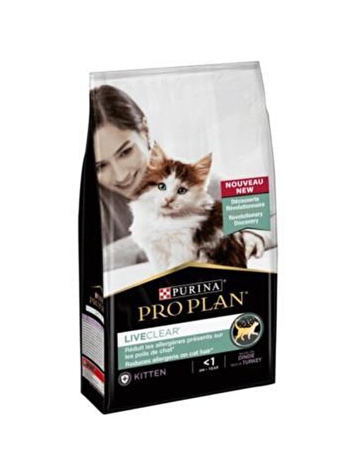 Pro Plan LiveClear Hindi Etli Yavru Kedi Maması 1.4 Kg