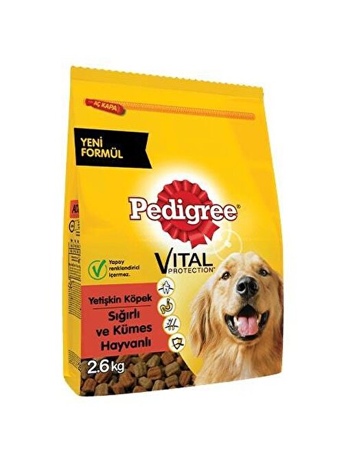 Pedigree Biftek&Kümes Hayvanı Köpek Maması - 2.6Kg