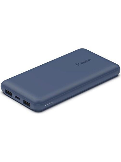 Belkin BPB011BT 10000 mAh Type-C 15W USB Kablolu Hızlı Şarj Powerbank Mavi