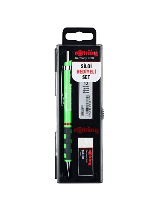 Rotring Tikky Neon Yeşil 0.5 mm Okul Seti Versatil Kalem RO-KK0.7 mm-05