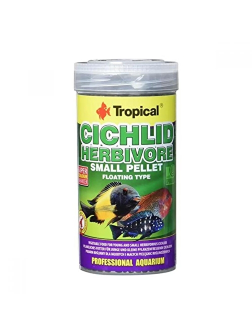 Tropical Cichlid Herbivore Small Pellet 1000 Ml