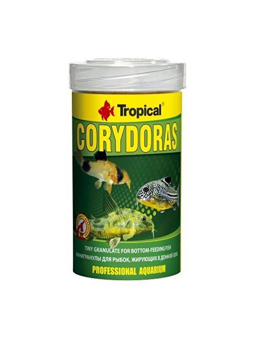 Tropical Corydoras Dipten Beslenen Balıklar için Mikro Granül Balık Yemi 100 Ml 68 Gr