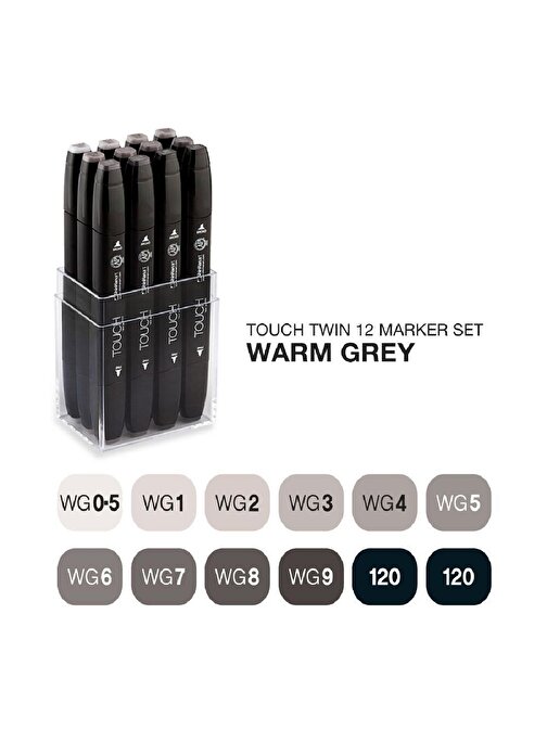 Touch Twin Soğuk Griler 12'li Marker Set 1101203