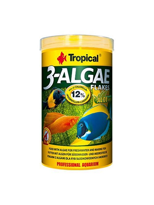 Tropical 3-Algea Flakes 250Ml/50G