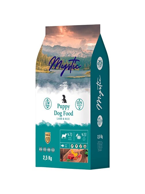 Mystic Puppy Az Tahıllı Kuzulu Yavru Köpek Maması 2.5 Kg