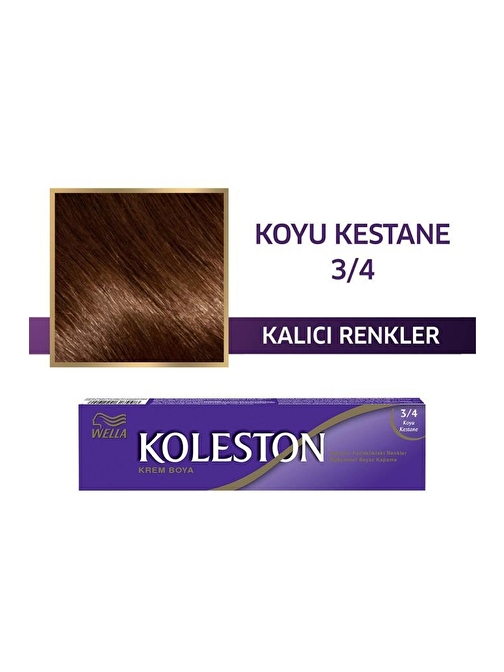 Wella Koleston Single Tüp Saç Boyası 3.4 Koyu Kestane