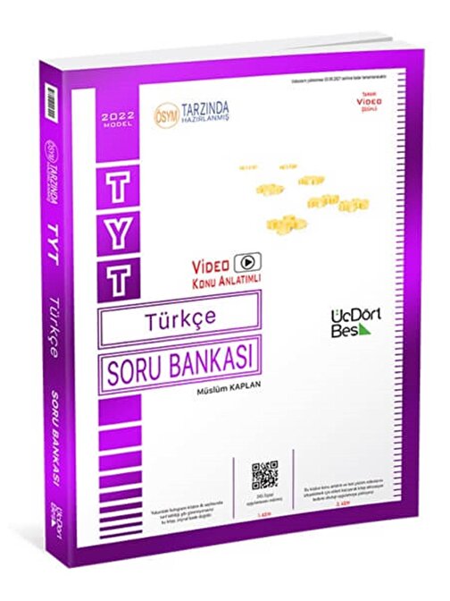 ÜçDörtBeş Yayınları 2022 TYT Türkçe Soru Bankası