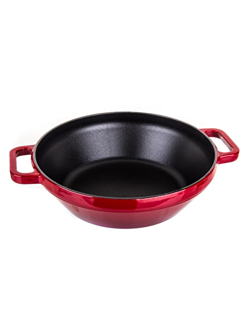 Aryıldız Döküm Demir Wok Tava 28 Cm Kırmızı