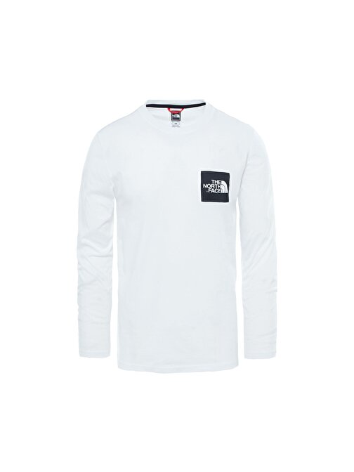 The North Face M L/S Fine Tee Erkek Outdoor Uzun Kollu Tişört NF0A37FTFN41 Beyaz