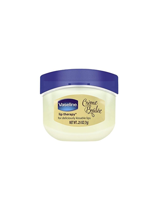 Vaseline Lip Therapy Creme Brulee Vanilya Aromalı Nemlendirici Renksiz Krem Dudak Bakımı 7 gr