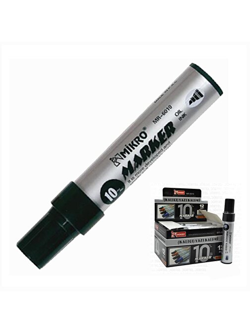 Permanent Mr-6010 Markör Marker Kesik Uçlu Koli Kalemi Siyah 10 mm 1 Adet