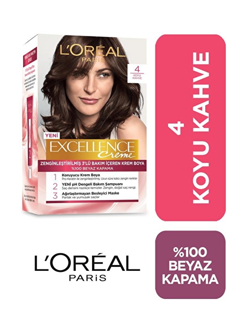 L'Oreal Paris 3600523425792 Saç Boyası Excellence No: 4