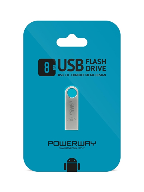 Powerway 8 GB Metal Usb Flash Bellek